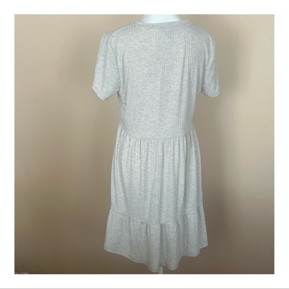 🩶 Oatmeal-Colored Babydoll Dress || Lily Rose || Size XL (Juniors) - Picture 2 of 4